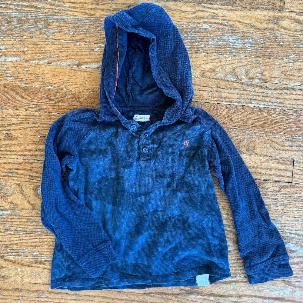 Fat Face Boy's Hooded Waffle Weave Shirt Size 7/8